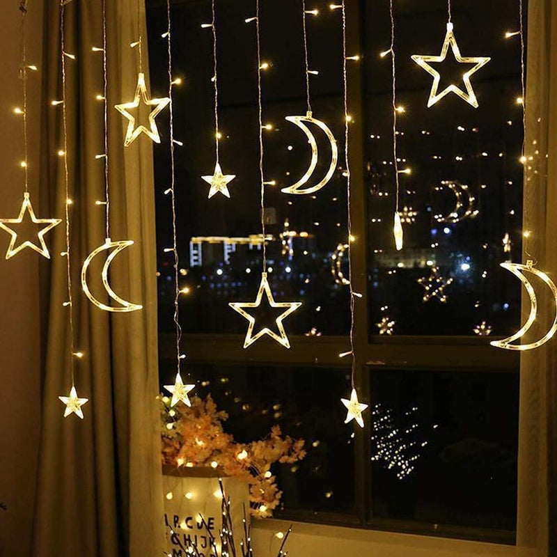 Eid Moon With Stars Decorative Lights | Ramadan Decoration Lights

