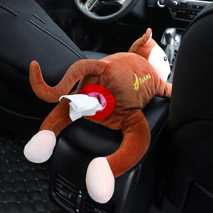 Sulfar Sumeier Tissue Box, Creative Animals Design Car Tissue Holder Back Hanging Tissue Box Covers Napkin Paper Towel Box Holder Case Paper Towel Holder For Car Home Use Bathroom Accessories
