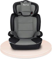 Nurtur Baby Car Seat with convertible Booster Seat - Up to 36kg - Black/grey - Beige