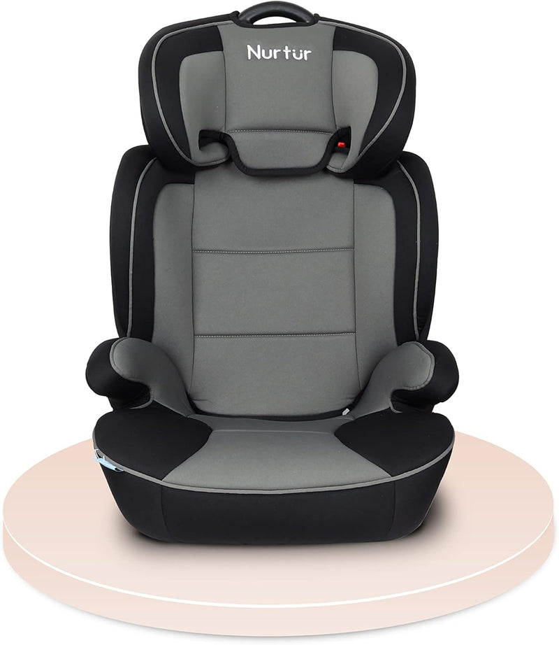 Nurtur Baby Car Seat with convertible Booster Seat - Up to 36kg - Black/grey - Beige