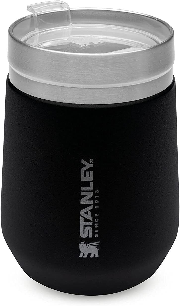 STANLEY Go Everyday Tumbler 0.29L / 10 OZ Matt Black Stainless Steel Tumber for Wine, Cocktails, Coffee, Tea - Keeps Cold / hot for Hours - BPA- Dishwasher Safe