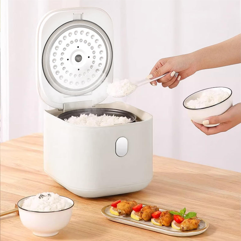 XVersion 3L Low Sugar Rice Cooker with Steamer – Smart Multi Cooker for Rice, Soup, Stew & Cake – Timer, Reservation & Keep Warm - Electric Rice Maker for Home/Kitchen/Family (Cream, 3L)