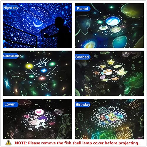 Zenzres Night Lights for Kids, Multifunctional Star Projector Lamp Night Light for Boys and Girls Birthday Gifts, Best Gift for Baby’s Bedroom, 5 Colorful Films