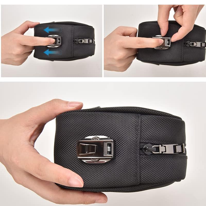WiWU Black HaliAnti-Theft Travel Organizer Pouch - Waterproof Electronics Storage Bag for Mobile Phones, Cables, Gadgets and Others with Anti-Theft Lock, Portable and Lightweight, 240x140x70mm
