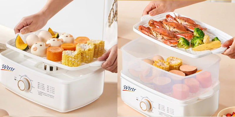 Wtrtr Egg Boiler,Multifunctional electric steamer,Egg Steamer Maker, Egg Cooker,Food Steamer