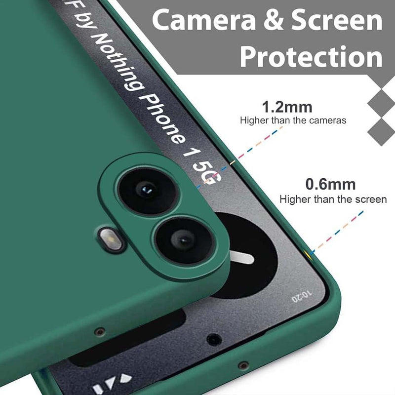 Case for Nothing CMF Phone 1 Cover, Matte Surface Soft Cases [Ultra Thin] [Scratch-Resistant] TPU Protective Case Soft Mobile Phone Case for Nothing CMF Phone 1 (Green)