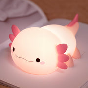 OkiyiD - Donut Lamp, Kawaii Silicone Night Lamp for Girls, Cute Soft LED Lamp, Dimmable Light Donut, Rechargeable Bedside Lamp for Kids, Bedroom Decor - Grey, Pink