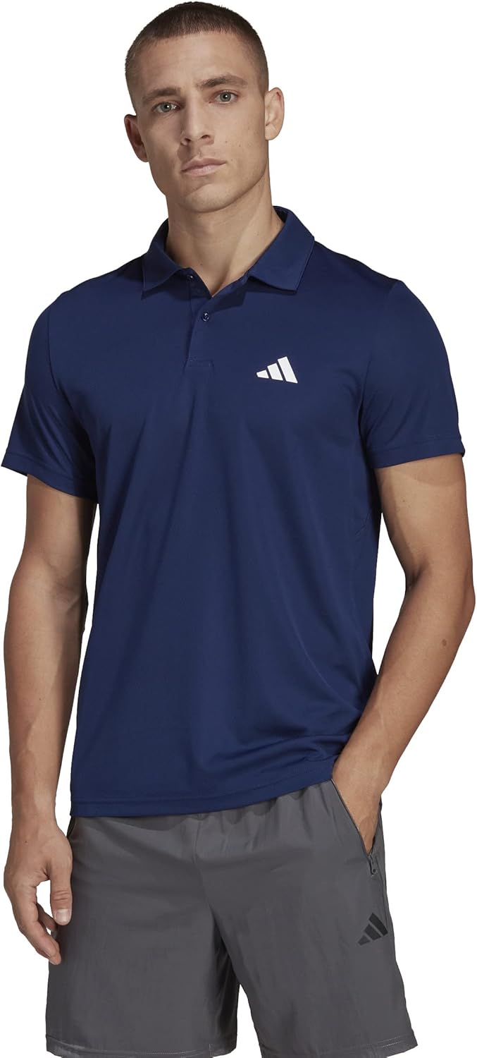 male Adult Train Essentials Training Polo Shirt Short Sleeve Polo Shirt - Blue