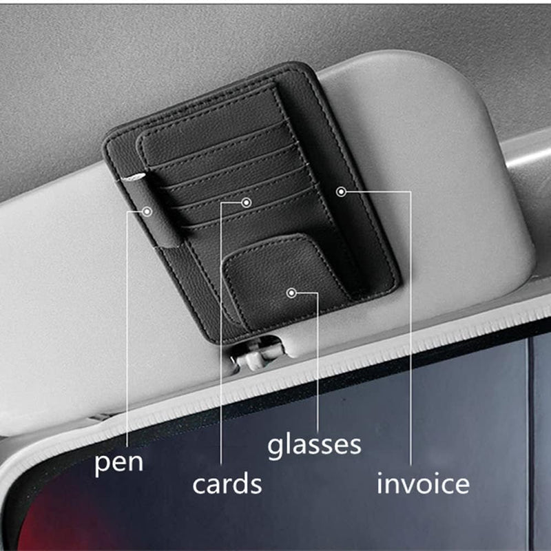 ZeeSquare Car Tissue Holder Organizer (Beige) – Compact PU Leather Tissue Box Holder for Car Sun Visor, Seatback or Dashboard – Car Accessories Interior Tissue Box Case