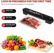 Portable Vacuum Sealer, Automatic Sealer for Food Storage, Easy to Use Compact Food Preservation Sealing Machine for Home & Kitchen