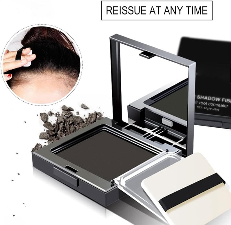 Hair Root Concealer - New Type Hairline Powder, Root Touch Up Powder, Instantly Cover Up Gray Hair Root Fiber 12g, Black
