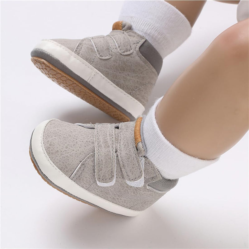 E-FAK Baby Shoes Boys Girls Infant Sneakers Non-Slip Rubber Sole Toddler Crib First Walker Shoes