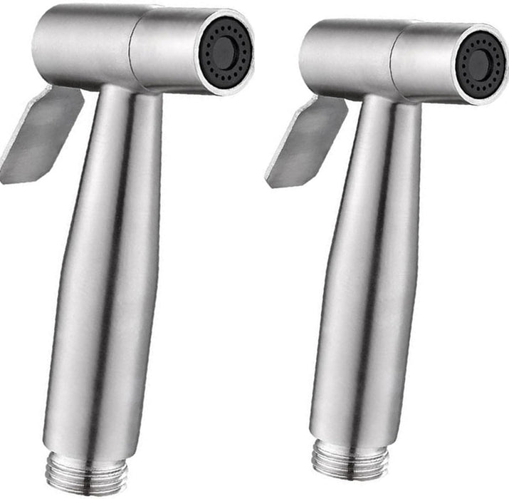 2 Pieces Bidet Toilet Sprayer Head Stainless Steel Handheld Bidet Sprayer Cloth Bathroom Diaper Sprayer for Kitchen and Toilet Cleaning (Bidet Sprayer Head) Golden