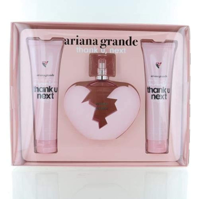 Ariana Grande Thank U Next Fragrance for Women, Set of 3 Pieces (EDP 3.4oz + Body Souffle 3.4oz + B&S/G 3.4oz)