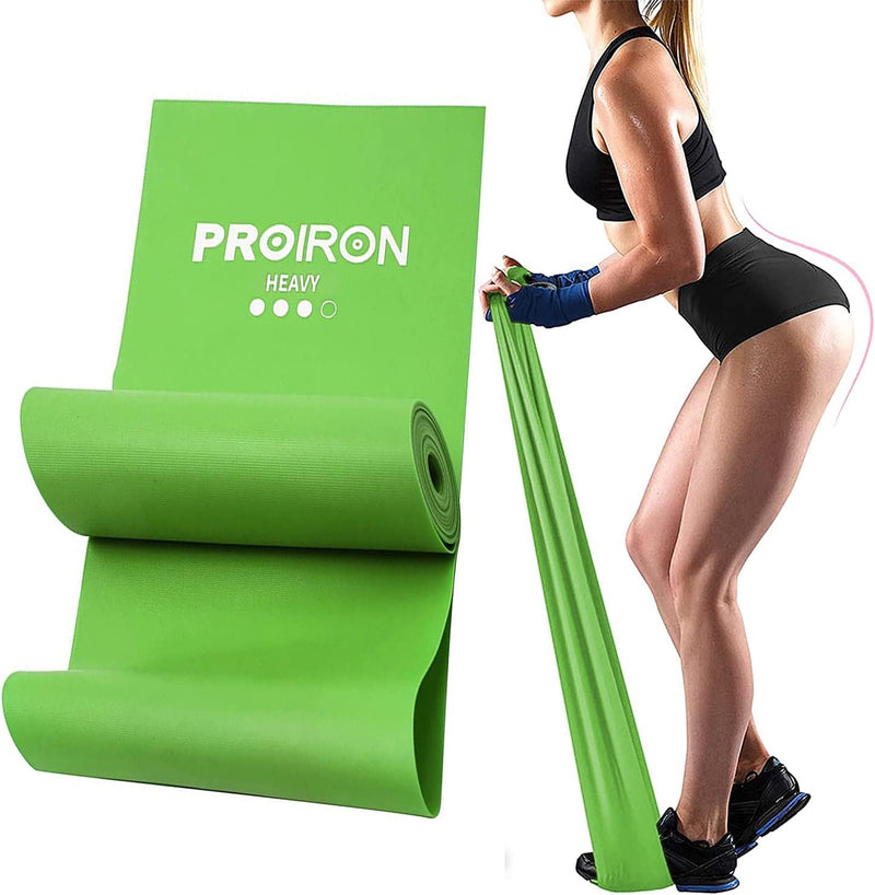 PROIRON 2 in 1 Resistance Bands Set - Includes Resistance Loop Bands, Physical Therapy Bands for Home Fitness, Stretching, Strength Training, Physical Therapy,Elastic Workout Bands for Whole Body - Stretch Bands-Green - 2M(TPE)