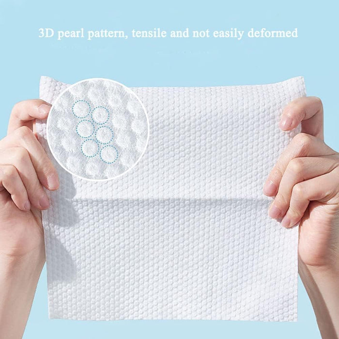 S SYMEFER Disposable Face Towel Soft Washcloths Facial Cleanning Cotton Tissue Wet Dry Cotton Facial Wipes Makeup Remover Towel for Skincare (3 Pack)