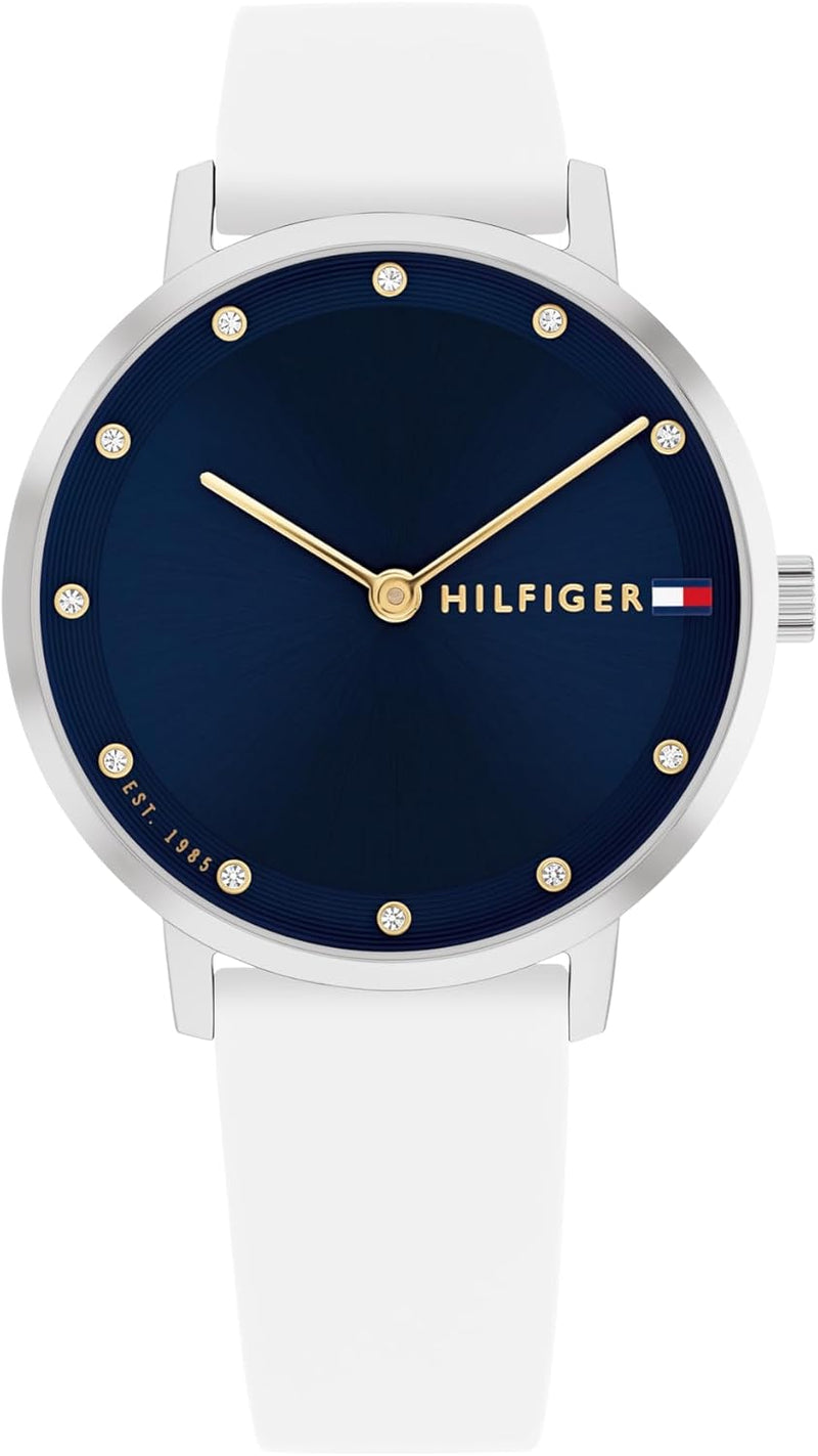 Women's Blue Dial Stainless - White / Navy