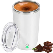 Electric Stirring Mug, Rechargeable Auto Magnetic Mug Self Stirring Coffee Mug Home Office Stirring Cup, Suitable for Coffee, Milk, Cocoa (Green) - White