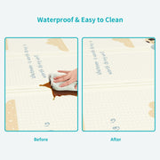 Skade SAKDE Baby Play Mat, Extra Large Folding Baby Crawling Mat, Waterproof Reversible Playmat Foam Anti-Slip Portable Kids Play Mat with Storage Bag for Infant, Toddler, 180 * 200 * 2 cm (White)