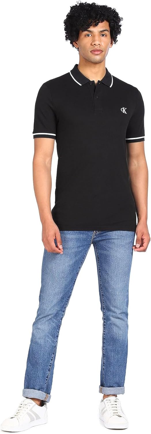 Calvin Klein Jeans Mens Tipping Slim Polo Polo Shirt