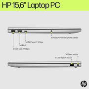 HP Laptop 15-fd0050ne, 15.6" FHD, 13th Gen Intel Core i5, 8GB RAM, 512GB SSD, 2GB NVIDIA GeForce MX570, Windows 11 Home, En -Ar KB, Natural silver - 9P2X1EA