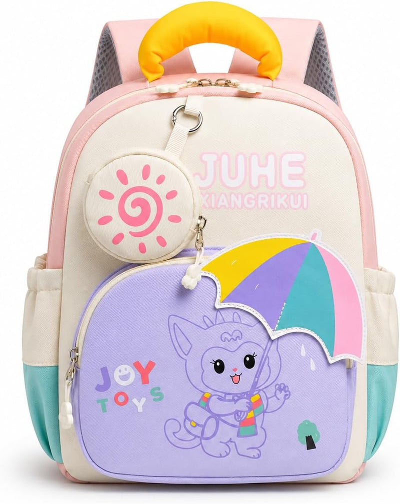 Age 1-3 Toddler Backpack Boy Girl Kids Baby Anti-lost Bag Cute Animal Children Kindergarten Angel Schoolbag - PU01