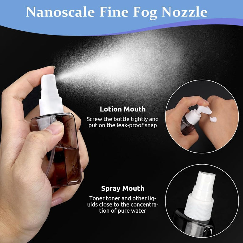 4 in 1 Travel Bottles for Toiletries, 50ml Spray Bottle & Lotion Bottle Kit, Portable