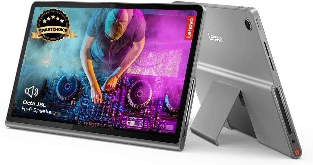 Lenovo Tab Plus with Octa JBL Hi-Fi Speakers| 8 GB RAM, 128 GB ROM| 11.5 Inch, 2K, 90 Hz Refresh| Wi-Fi Tablet| Android 14| 45 W Fast Charger| Built-in Kickstand| Color: Luna Grey