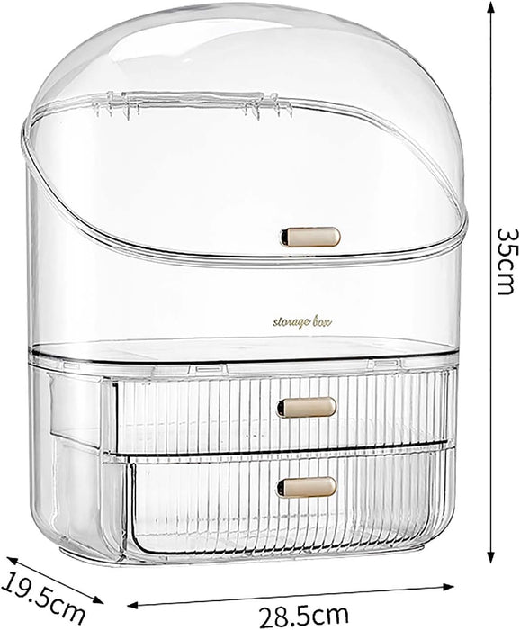 ALOXE Cosmetic Organizer Box Drawers Storage Plastic Stationary Box | Make Up Organiser For Women