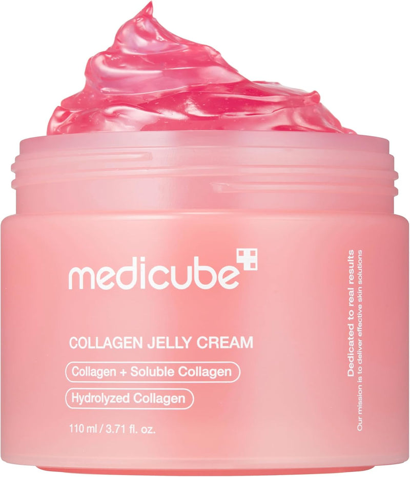 Collagen Jelly Cream- Niacinamide & Freeze-Dried Hydrolyzed Collagen - Boosts skin's barrier hydration and gives 24h Glow & Lifted Look - Korean skincare (1.69 Fl Oz (Pack of 1)) - 3.71 fl.oz Collagen