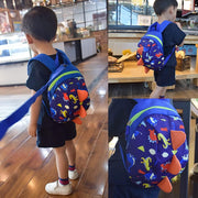 Kids Cartoon Backpack Dinosaur Schoolbag Toy Snack Daypack Shoulder Bag for Toddlers, Kids Children Nursery Preschool Anti Lost Safety Toddler Leash with Harness Backpacks (Blue)