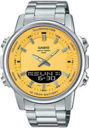 Stainless Steel Band Analog Digital - Yellow