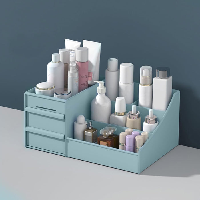ALOXE Cosmetic Organizer Box Drawers Storage Plastic Stationary Box | Make Up Organiser For Women