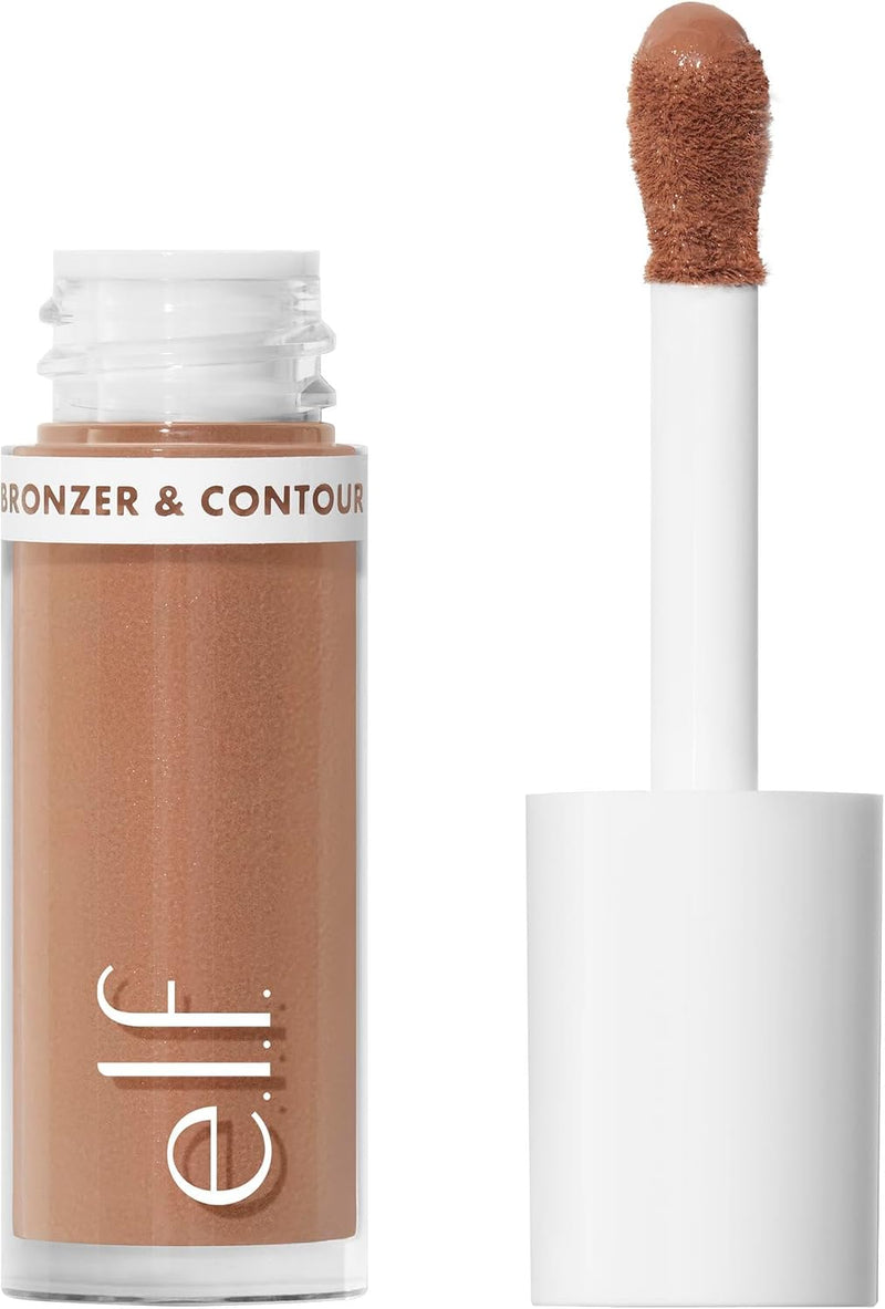 e.l.f. Camo Liquid Bronzer & Contour, Silky Highly Pigmented Formula, Creates a Long-Lasting Bronzed Glow & Natural Look, Vegan & Cruelty-Free, 4 Light/Medium - 2 Fair/Light 29.57 ml (Pack of 1)