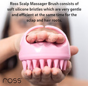 Ross Hair Scalp Massager Shampoo Brush with Soft Silicone Bristles (Black)