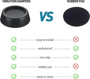 Washing Machine Feet Pad, VIBIRIT Anti Vibration Rubber Feet No-Slip Flooring Protector Shock Absorbing Washer Feet Pad for Dryer Refrigerator Treadmill Table Chair