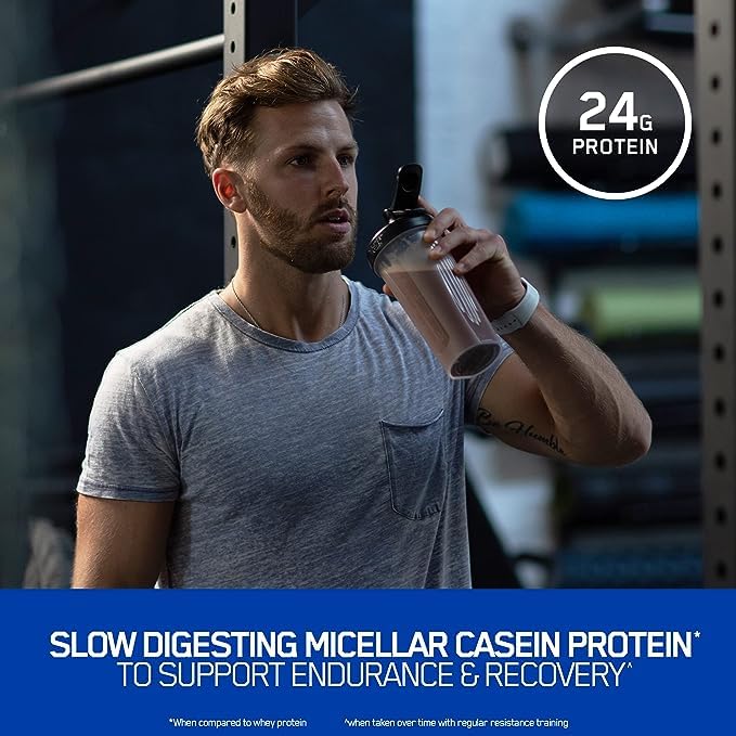 Optimum Nutrition (ON) Gold Standard 100% Micellar Casein Protein Powder,24 Grams of Protein,Slow Digesting,Helps Keep You Full,Overnight Muscle Recovery-Chocolate Supreme,3.97 Lbs,53 Servings(1.8 KG)
