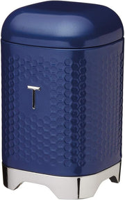 KITCHENCRAFT Lovello Midnight Navy Coffee Canister, 11x11x19cm, Gift Tagged - Midnight Navy Tea