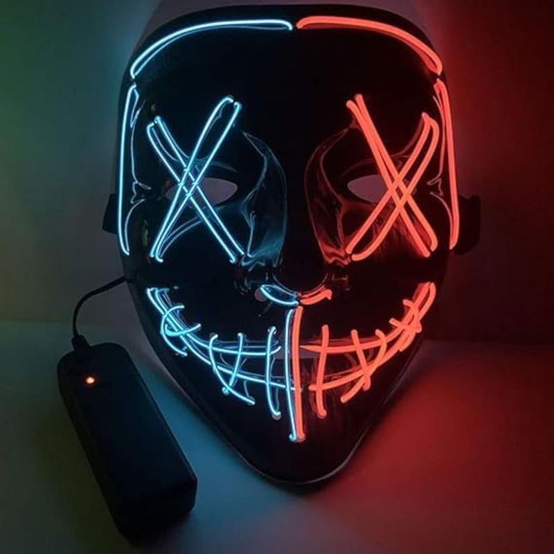 OYDAS Halloween LED Mask with Gesture Sensing Transforming,halloween costume Light Up Luminous Digital Glow Mask for Halloween Rave Dj Party Masquerade - eb208