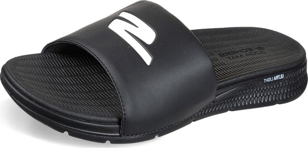 Go Consistent Slide Sandals Athletic Beach Shower Shoes With Foam Cushioning mens Slide Sandal - Black