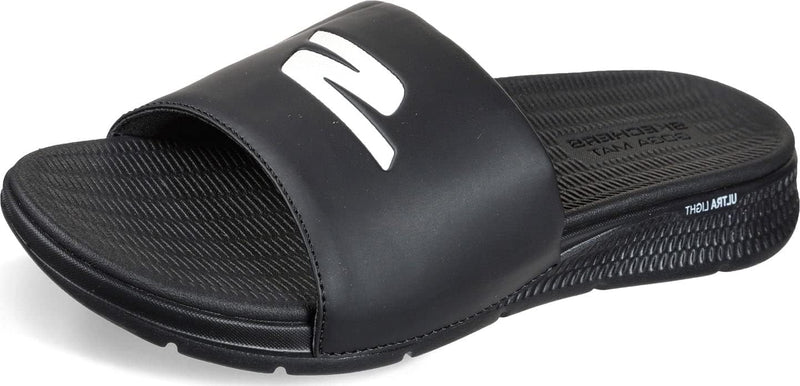 Go Consistent Slide Sandals Athletic Beach Shower Shoes With Foam Cushioning mens Slide Sandal - Black