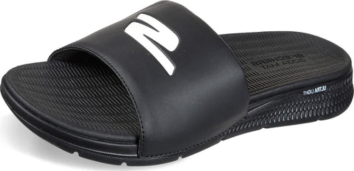 Go Consistent Slide Sandals Athletic Beach Shower Shoes With Foam Cushioning mens Slide Sandal - Black