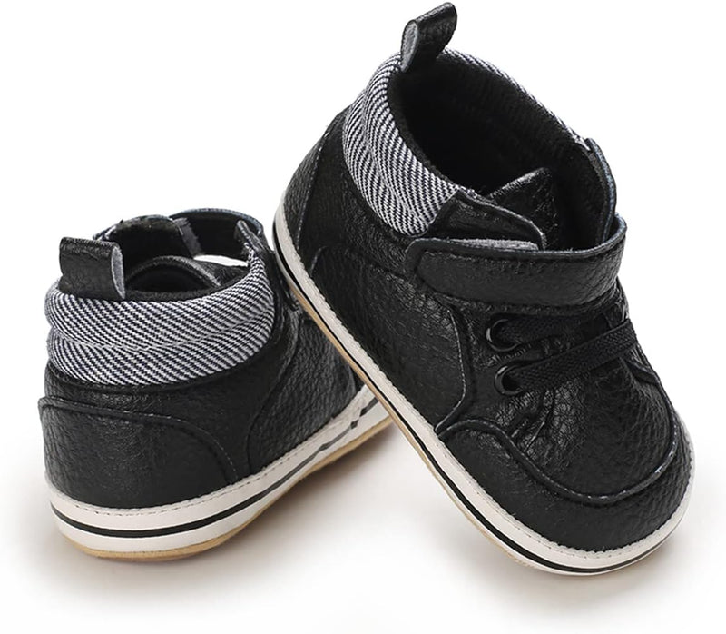 E-FAK Baby Shoes Boys Girls Infant Sneakers Non-Slip Rubber Sole Toddler Crib First Walker Shoes