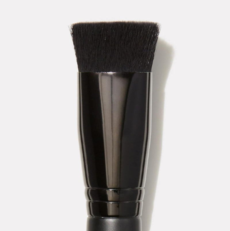 e.l.f. Triangular Buffing Foundation Brush, Flat-Top Makeup Brush For Applying Foundation Evenly, Made With Synthetic Bristles, Vegan & Cruelty-Free - Black - Triangular Foundation 1 Count (Pack of 1)