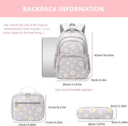 YNTT Girls Backpack Kids School Bookbag Set for Teen Girls Elementary Students Casual Back Pack with Lunch Box