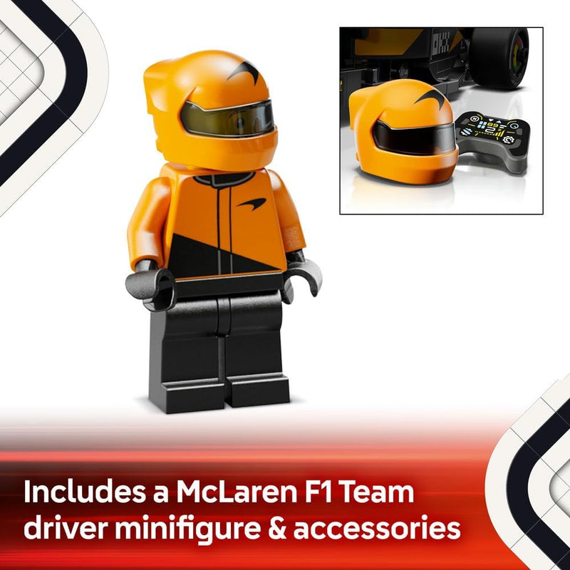 Speed Champions McLaren F1 Team MCL38 Race Car Toy with a Collectible Formula 1 Driver Minifigure - Model Kits for 10+ Year Old Boys & Girls or Adult Motorsport Fans 77251