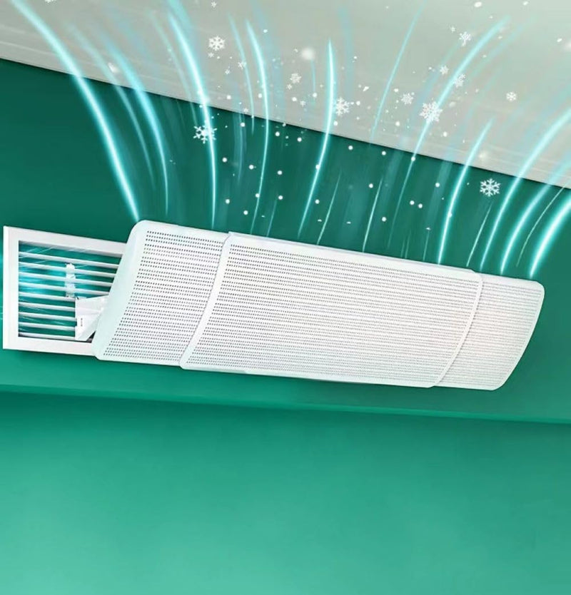BePrincess Central AC Air Flow Deflector, Adjustable Air Conditioner Deflector, Side Outlet Air Wing Air Cooled Baffle Wind Direction Telescopic Windshield (60-98cm)