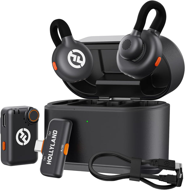 Hollyland Lark M2S (Black, LARK M2S(Camera RX + Type-C RX+C-L Cable)) - Black LARK M2S(Camera RX + Type-C RX+C-L Cable)