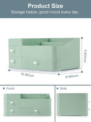 Makeup Organizer with Drawers,Large Capacity Countertop Organizer for Vanity,Bathroom and Bedroom Desk Cosmetics Organizer for Skin Care,Brushes, Eyeshadow, Lotions, Lipstick, Nail Polish and Jewelry