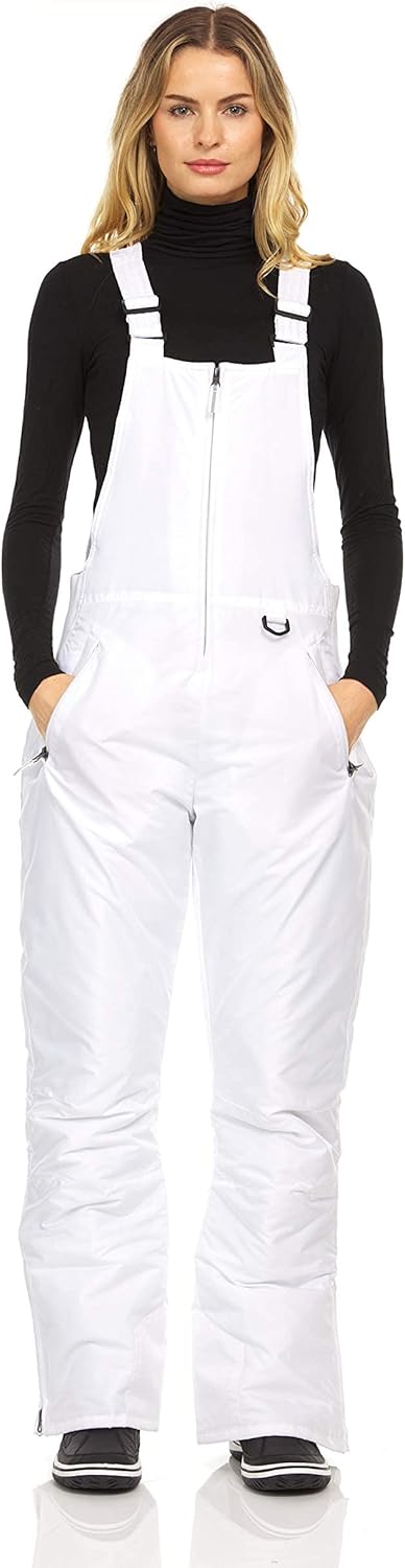 Arctic Quest womens Ski Snow Bibs Pants Insulated Water Resistant Overalls Snowboarding Winter Waterproof Pants Overalls (pack of 1)